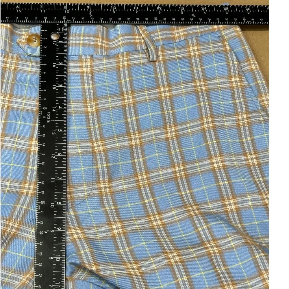 Kent & Park Sky Blue Plaid Dress Pants Mens 32 - Picture 6 of 7